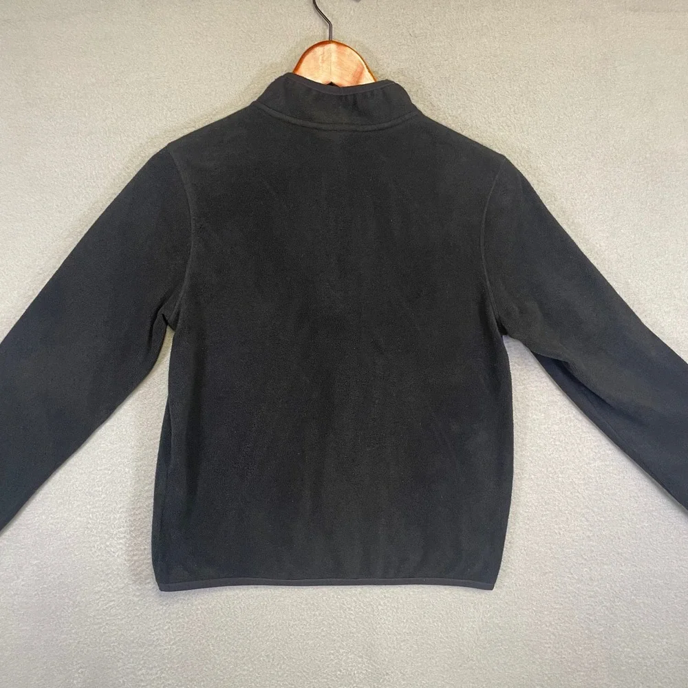 Nike Standard Fit Fleece Snap Mock Neck Pullover Black Boys Large CU2203-010